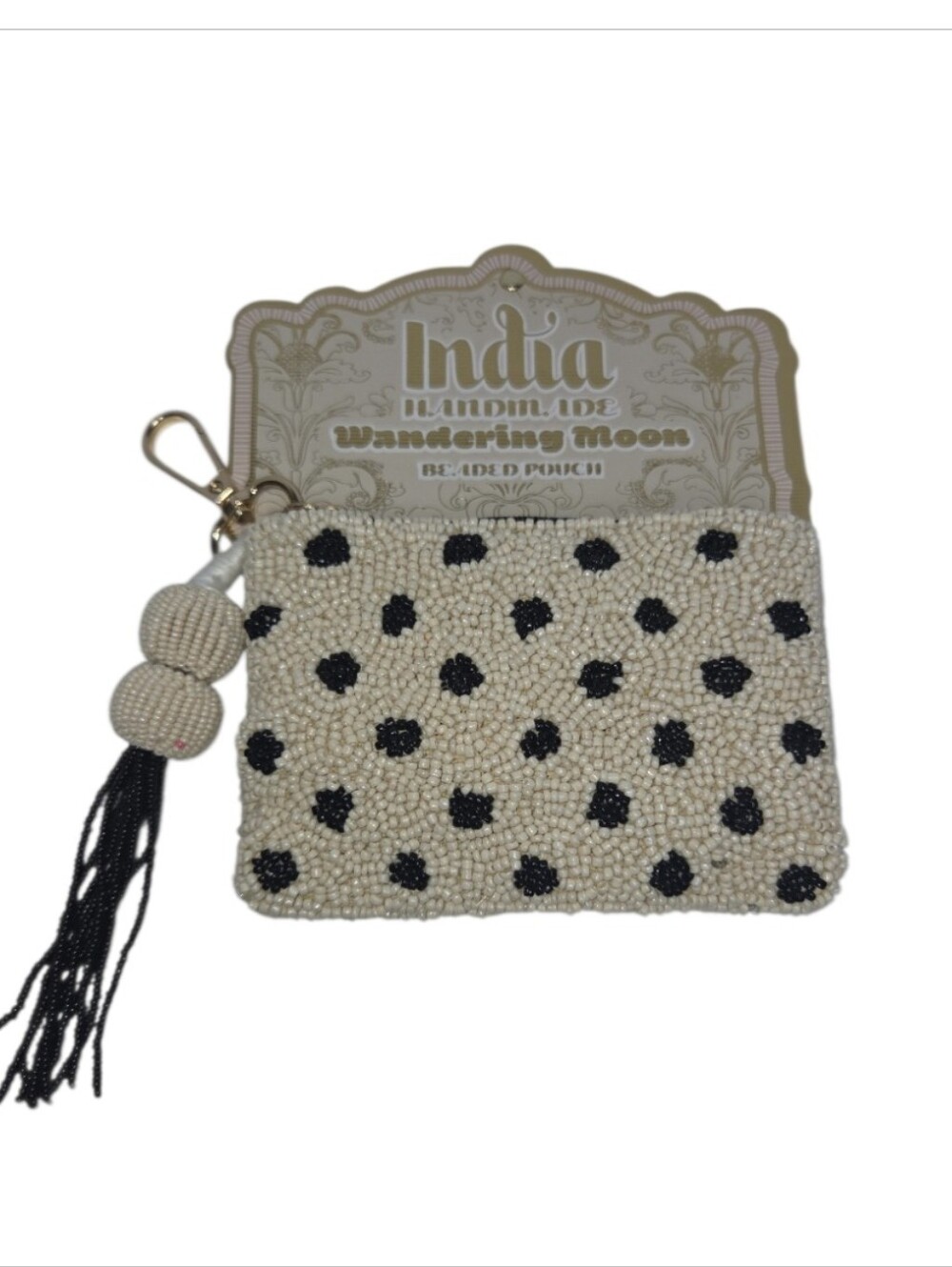 Wandering Moon Handmade India Beaded Pouch Viral TikTok NWT